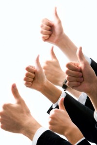 Row of hands