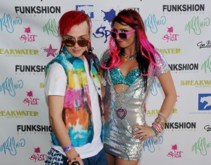 Designer INDASHIO & Recording Artist Gia Bella attend FUNKSHION MIAMI