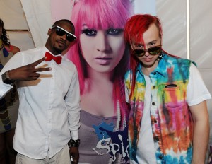 Grammy Winner LAZEE, and Designer INDASHIO Backstage at INDASHIO FUNKSHION SHOW with SPLAT!